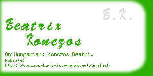 beatrix konczos business card